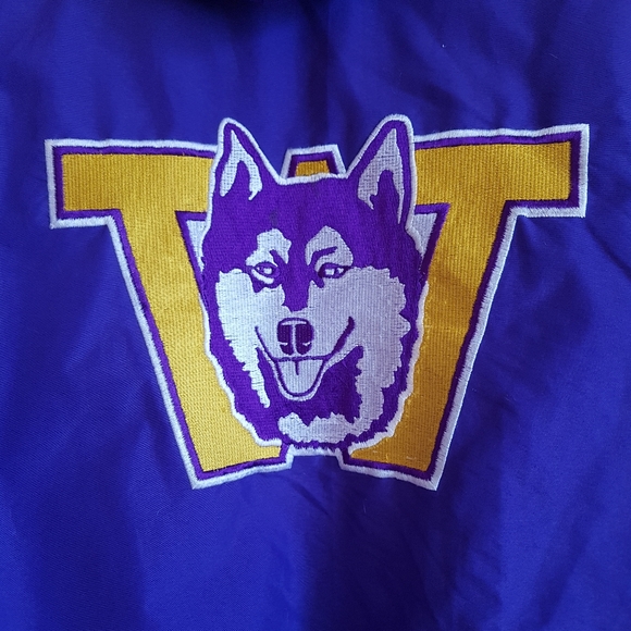 VINTAGE 90s WASHINGTON HUSKIES STARTER JACKET - Picture 5 of 8
